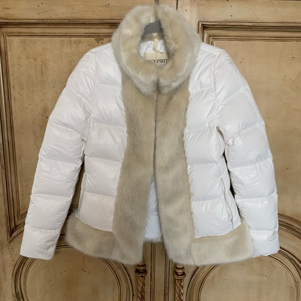GEOSPIRIT PUFFER WITH FAUX FUR JACKET